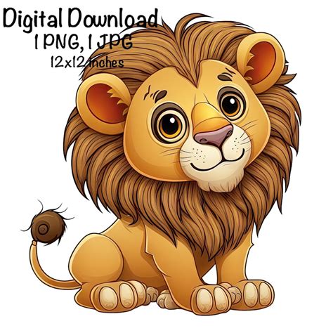 cute lion cartoon|More.